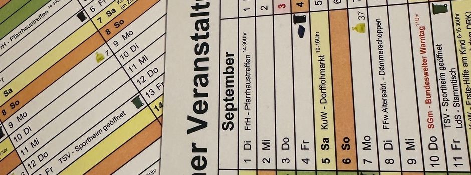 Veranstaltungskalender 2026