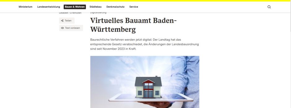 Baurechtsamt: Baugenehmigungen ab jetzt digital beantragbar