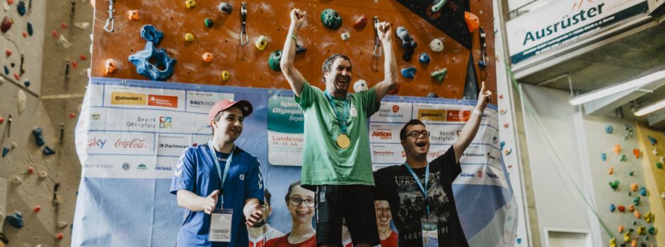 Wettkampf mit Special Olympics Bayern im DAV Kletterzentrum Augsburg