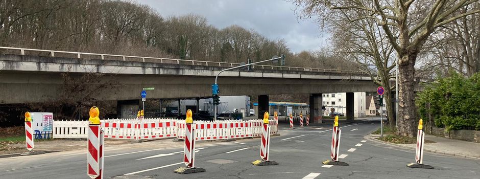 Wasserrohrbruch in der Mombacher Straße