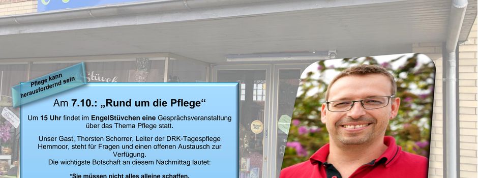 Offener Austausch zur Pflege im EngelStüvchen am 7.10. um 15.00