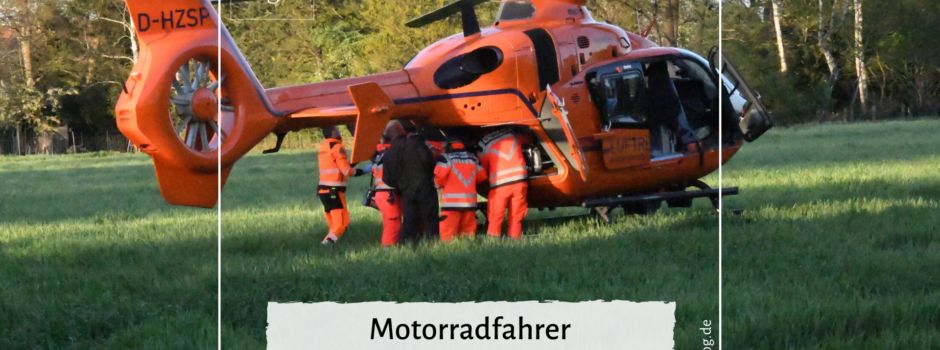 Motorradfahrer lebensgefährlich verletzt