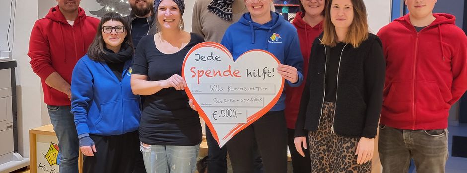 Spendenübergabe des Erlöses des 2. "RUN for FUN" Staffellaufs