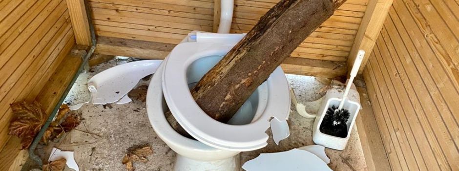 Randalierer zerstören Toilette bei Flonheimer Wanderweg