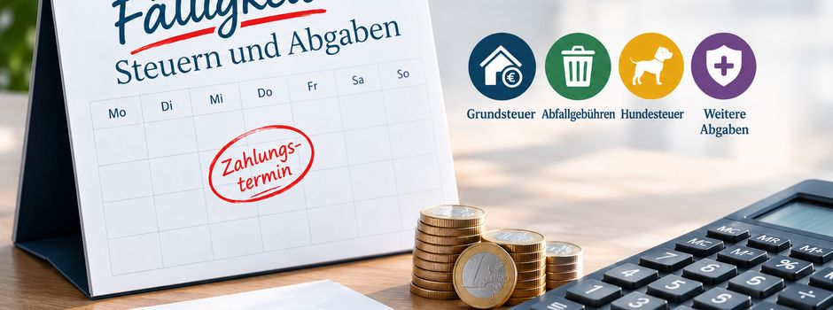 Fälligkeit der Steuern und Abgaben am 15.11.2026 - 4. Quartal 2026