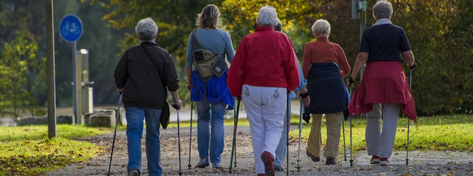 Die Nordic-Walking Gruppe trifft sich