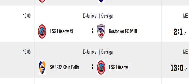 Ergebnisse vom Wochenende 03.10. - 05.10.2025