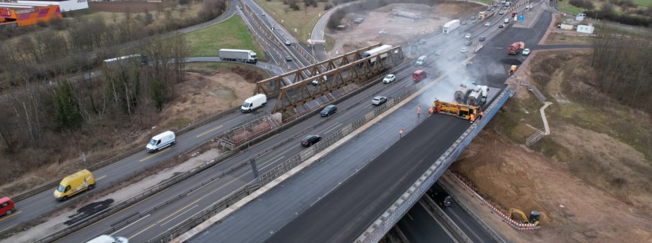 Autobahnkreuz Mainz-Süd: Vollsperrung in Fahrtrichtung Bingen