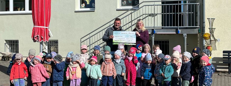 Gemeinderat und Bürgermeister spenden für Kindergarten Helbedündorf und das Kinderhospitz in Mitteldeutschland