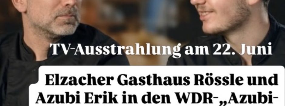"Azubi-Storys" WDR-Doku-Serie mit Erik aus dem Elzacher Gasthaus Rössle
