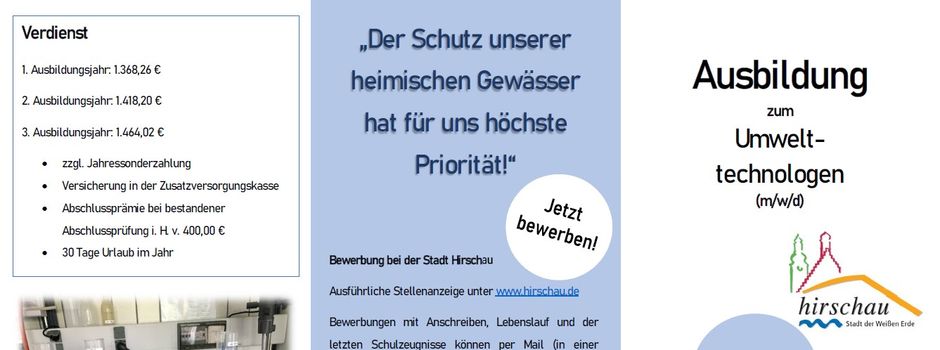 Ausbildung zum Umwelttechnologen (m/w/d)