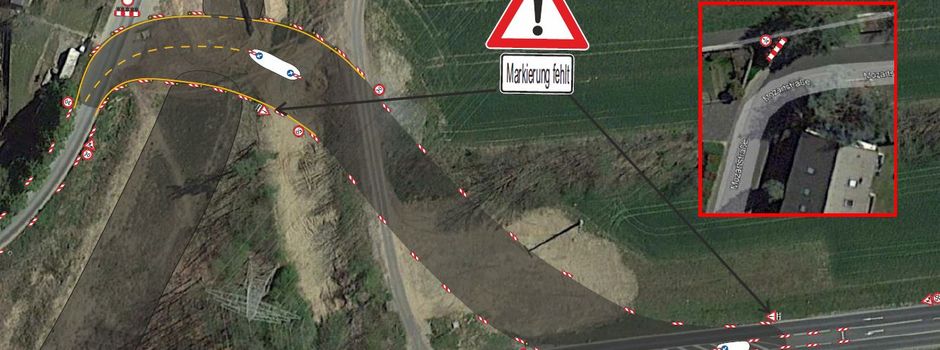 Vollsperrung Einmündung Kahler Straße und des Radweges zwischen Kahler Straße und Mozartstraße