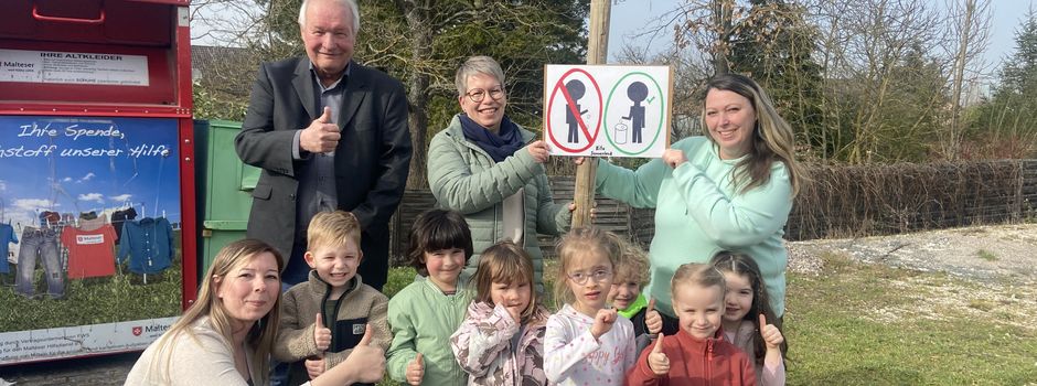 Kinder setzen Statement