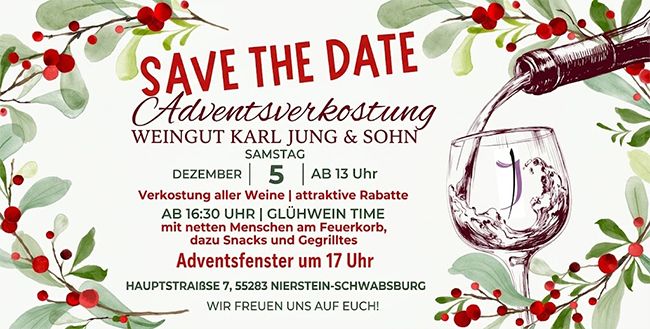 Adventsverkauf und Weinverkostung im Weingut Karl Jung & Sohn