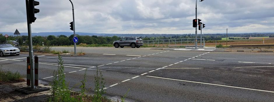 Neue Ampel an der B455 in Wiesbaden