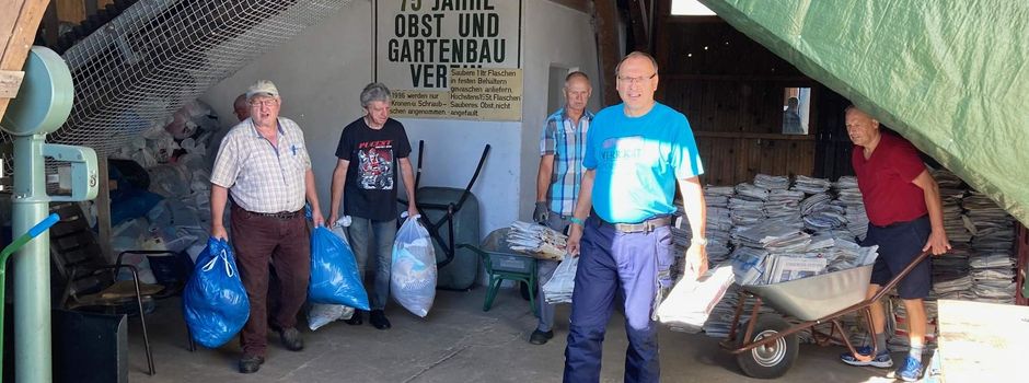Altkleider- und Altpapiersammelstelle geräumt