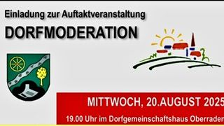 Einladung zur Auftaktveranstaltung der Dorfmoderation in Oberraden