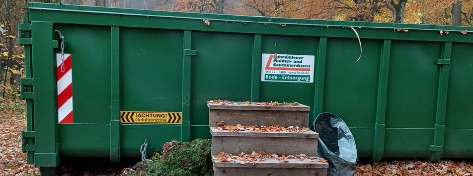 Laubcontainer wegen Überfüllung geschlossen!!