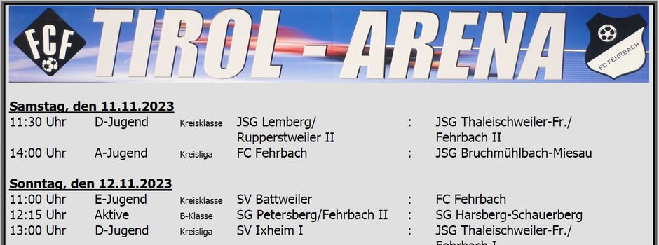 Wochenprogramm beim FCF