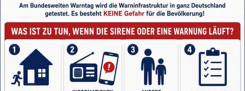 Bundesweiter Warntag am 10. September 2026