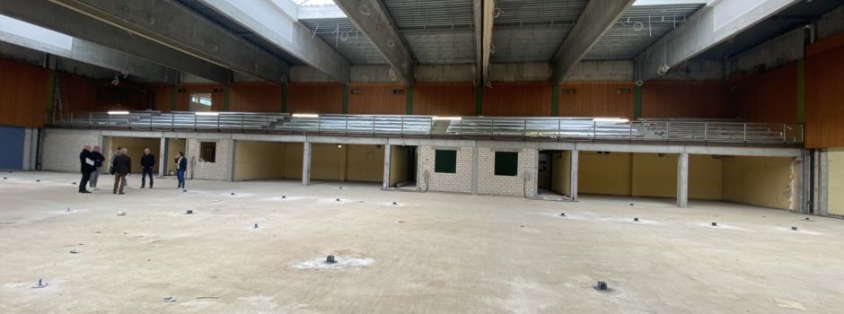 Sanierung der IGS-Sporthalle in Nieder-Olm: Ein Blick auf die Baustelle