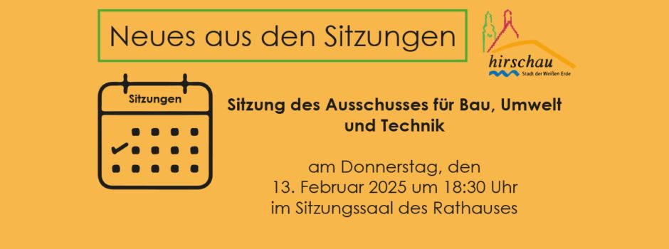 Bauausschusssitzung am 13. Februar