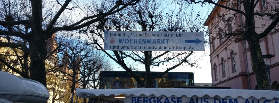 Keine Kunden: Mainzer Wochenmarkt-Stände vom Tritonplatz werden verlegt