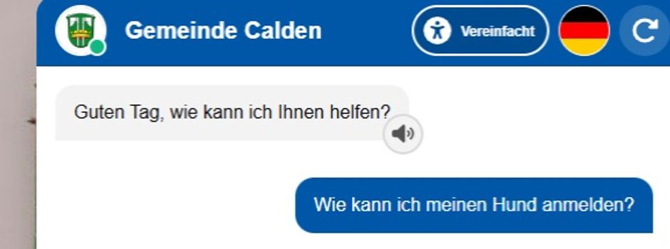 Neuer virtueller Mitarbeiter auf der Homepage der Gemeinde Calden verfügbar!