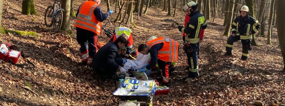 Gestürzte Radfahrerin im Wiesbadener Wald gerettet