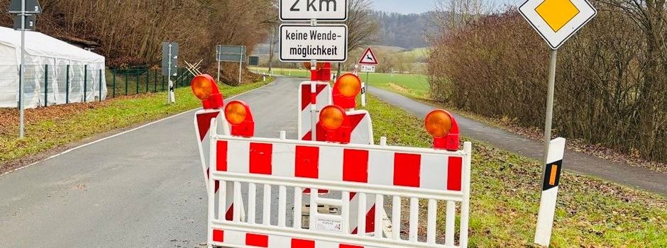 Straßensperrung: noch eine Woche!