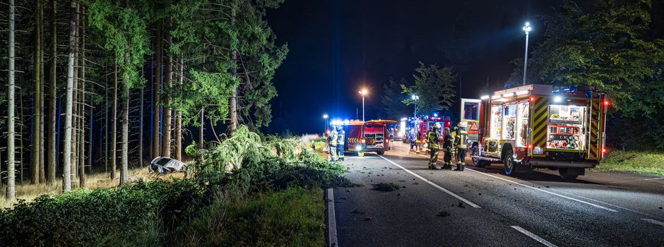Zwei Tote bei schwerem Unfall im Taunus – Porsche reißt in zwei Teile