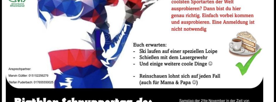 Biathlon Schnuppertag des Skiverband Rheinland