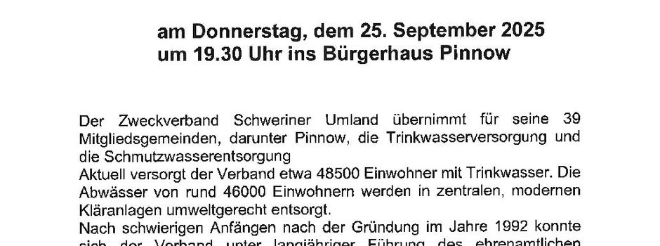 Wasserwirtschaft im Schweriner Umland