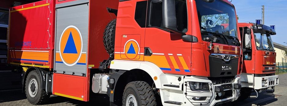 Neuer Schlauchwagen für den Katastrophenschutz in Holzhausen angekommen