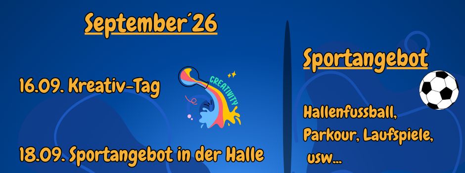Kinder- und Jugendtreffprogramm September