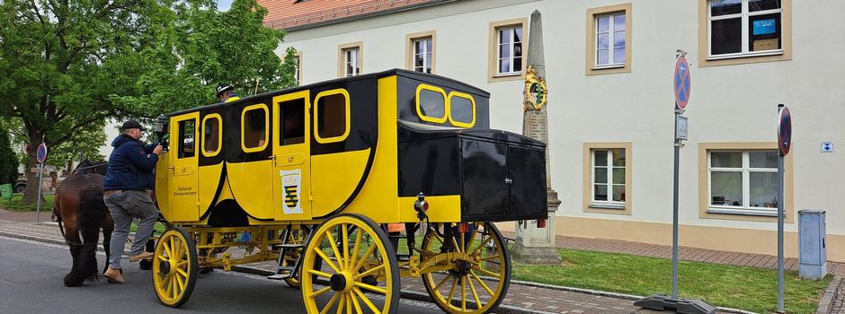 Hoch auf dem Gelben Wagen zum Postkutschentreffen nach Mügeln