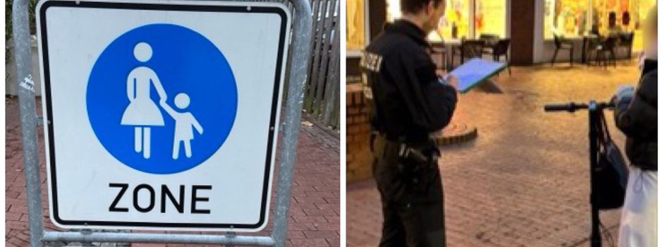 E-Scooter in der Fußgängerzone