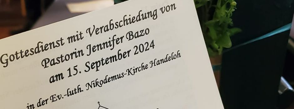 Verabschiedung Pastorin Jennifer Bazo