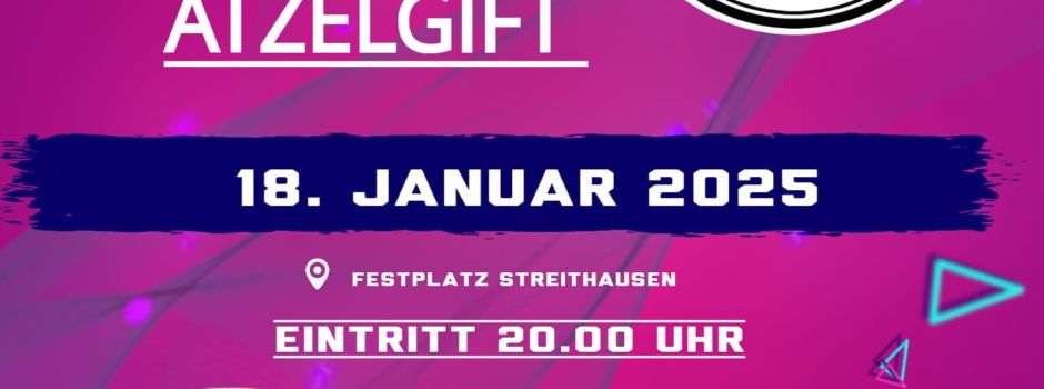 Die Kirmesjugend Atzelgift lädt am 17. & 18.01.2025 zur Winterkirmes ein!
