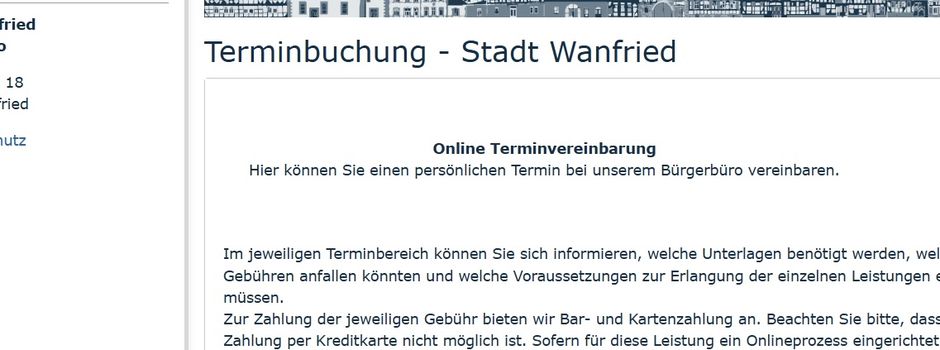Termin im Bürgerbüro online buchen 