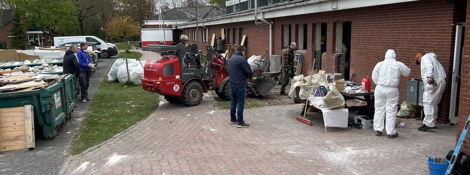 Rückbau in der Ostehalle für neue Sportlerkabinen