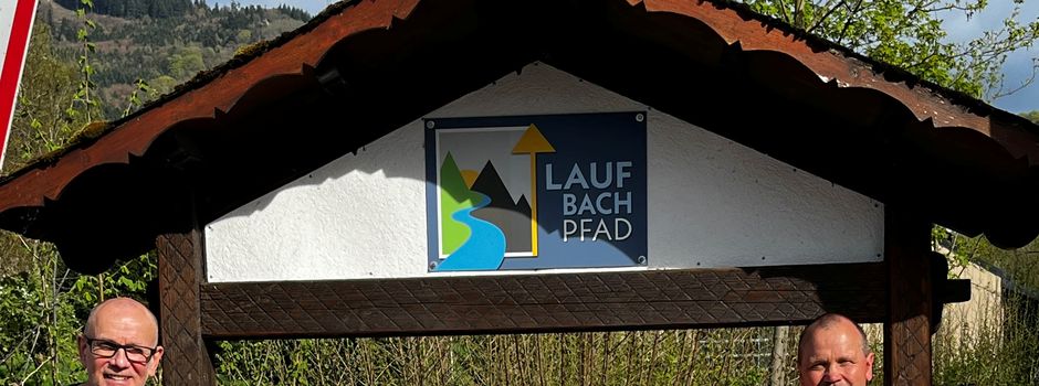 Der Laufbachpfad hat einen neuen Abschnitt direkt am Wasser