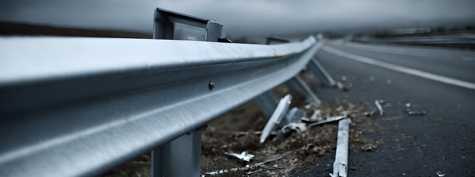 Lkw kollidiert mit Leitplanke