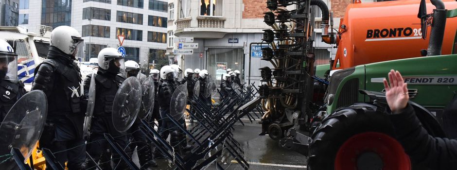 Der Bauernprotest in Brüssel eskaliert
