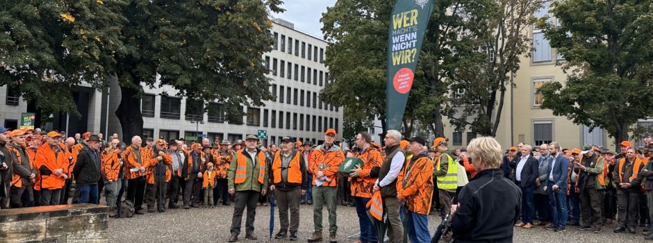 Jäger-Demo in der Mainzer Innenstadt