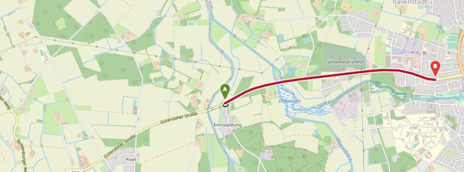 Herzebrocker Straße (L788) in Gütersloh wird wegen Bauarbeiten zur Einbahnstraße