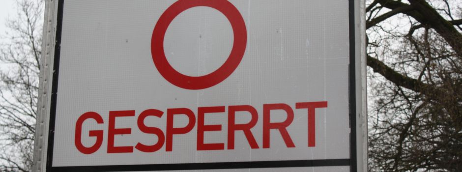 Fahrbahn für einen Tag gesperrt