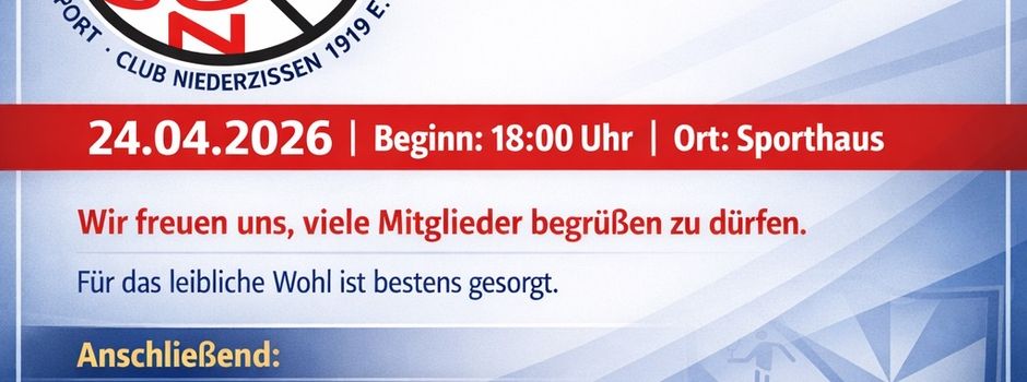 Einladung zur Jahreshauptversammlung des SC Niederzissen 1919 e.V. 