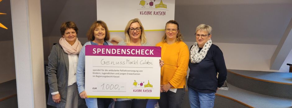 1.000 Euro Spende an die Kleinen Riesen Nordhessen gGmbH überreicht!
