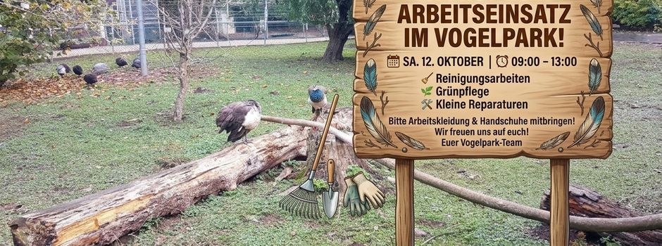 Aufruf zur Mithilfe im Vogelpark! 🌿🧹